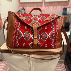 kilim travel bag - Carpet Leather Weekender